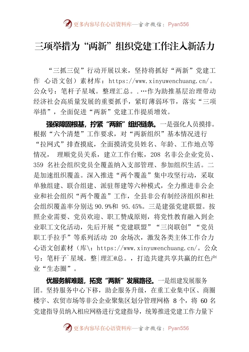 三项举措为“两新”组织党建工作注入新活力（两新党建）.docx_第1页