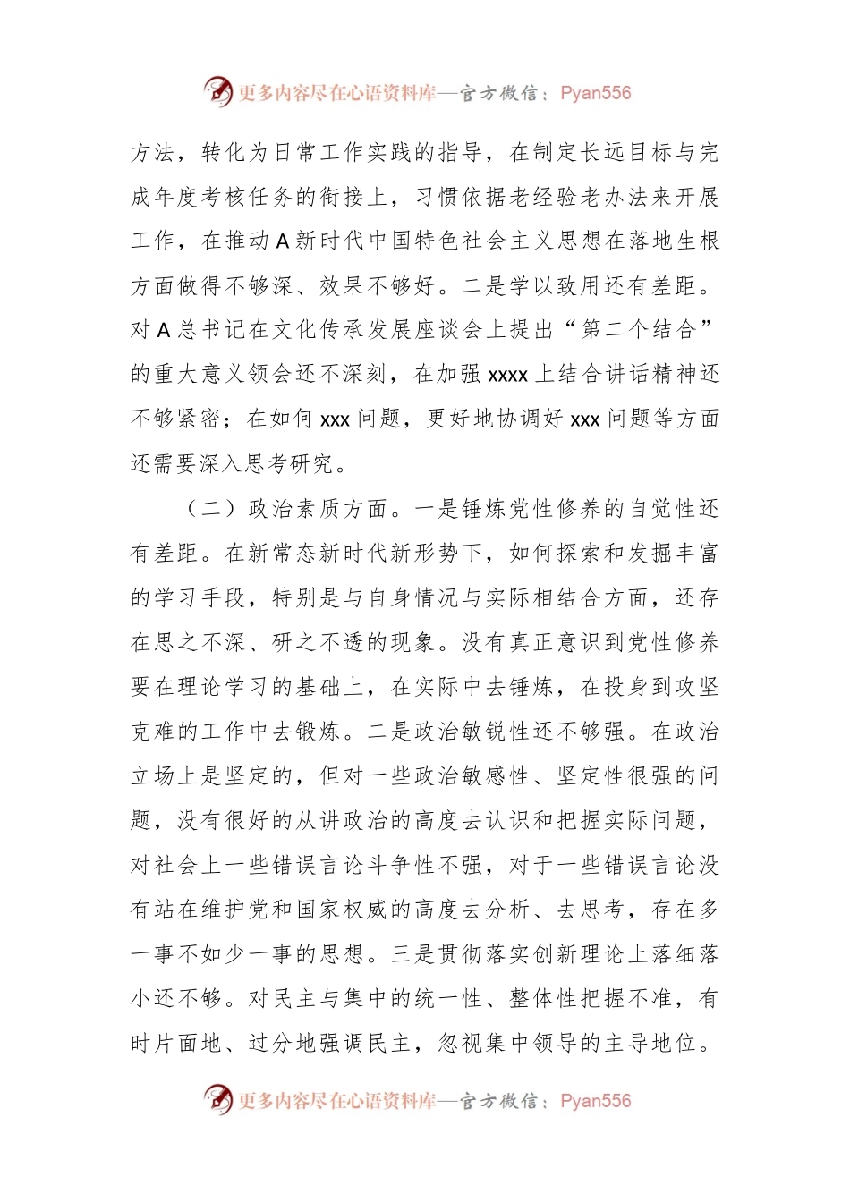 个人在2023年专题民主生活会检视剖析材料..docx_第2页