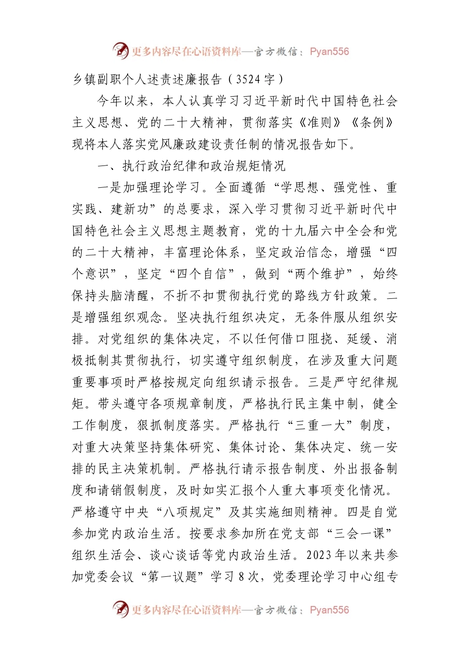 乡镇副职个人述责述廉报告.docx_第1页