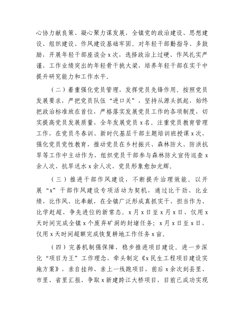 乡镇党委书记2023年度述职述廉述德报告.docx_第2页