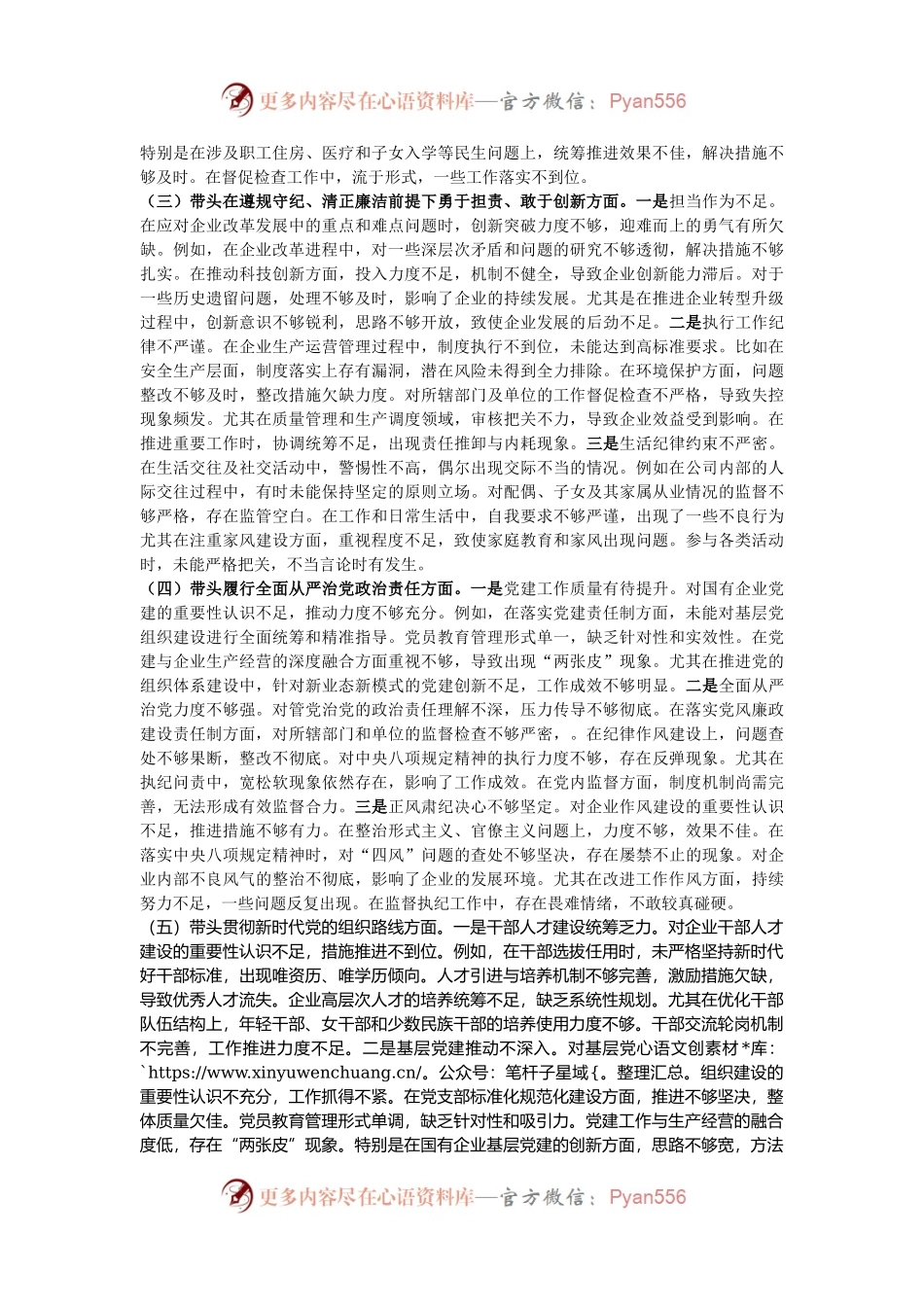 党委书记2024年度民主生活会个人对照检查材料.docx_第2页