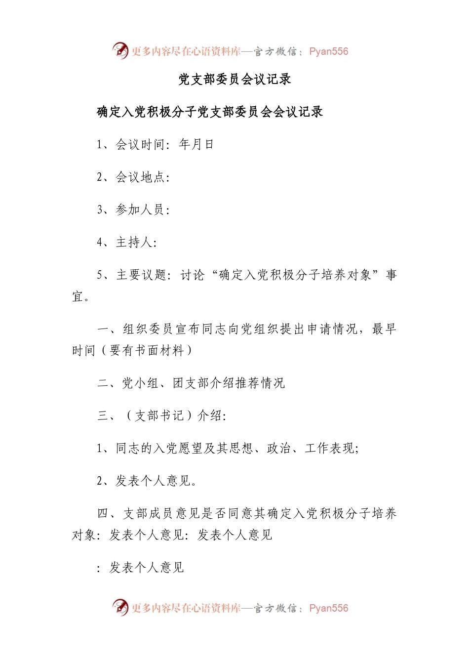 党支部委员会议记录.docx_第1页