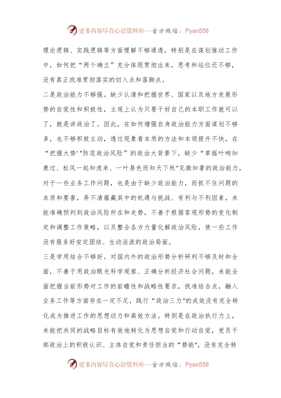 公安局局长2023年度民主生活会六个带头个人对照检查材料.docx_第2页