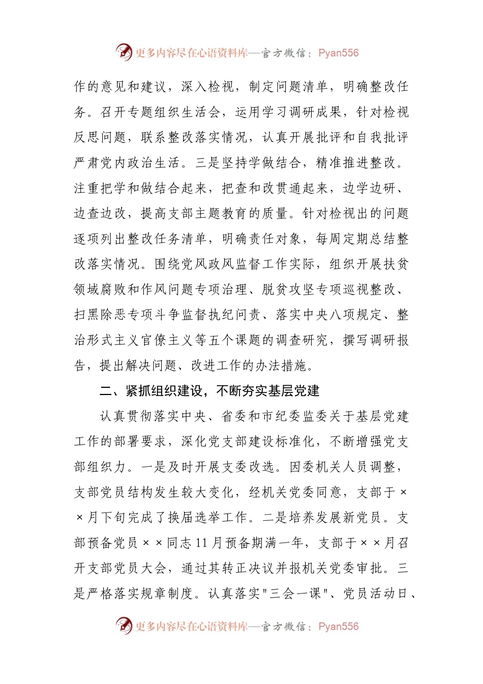 党风政风监督室党支部党建工作总结.docx_第2页