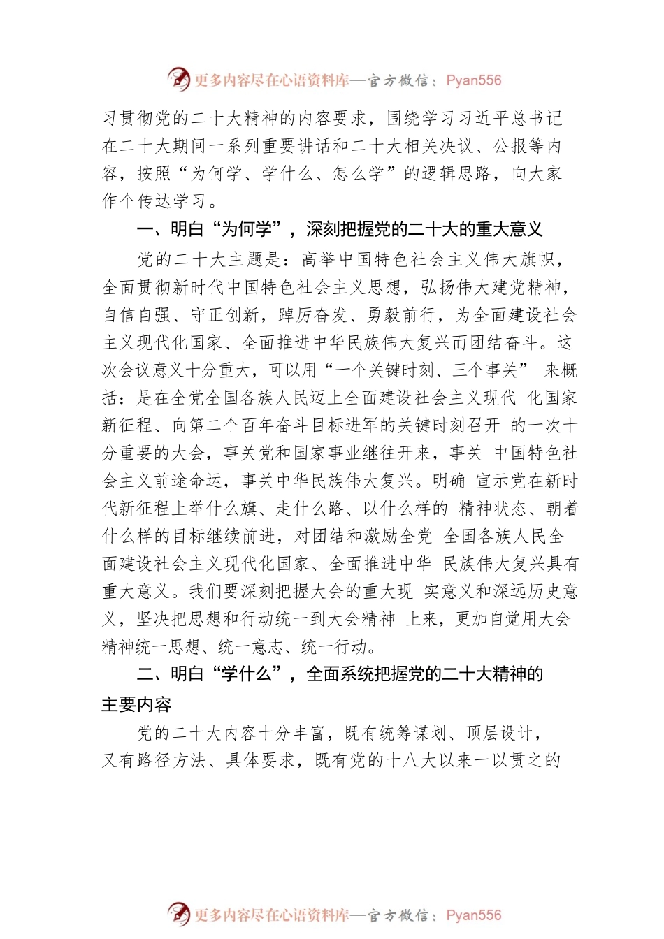 公司党委书记在传达学习党的二十大精神专题会议上的讲话.docx_第2页