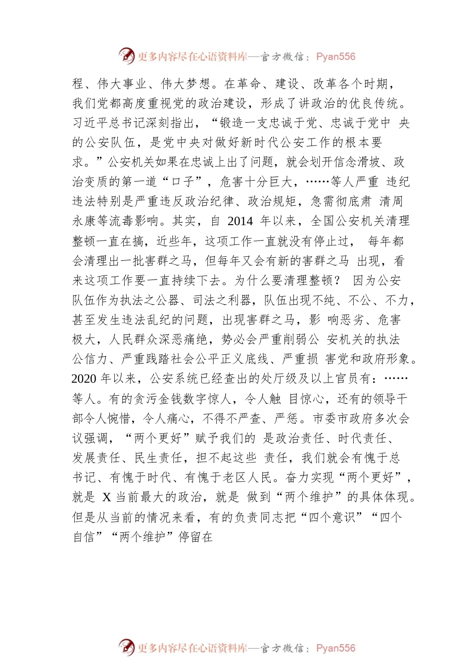 全面从严治警、正风肃纪强警，为护航老区振兴发展、实现“两个更好”提供坚强保证——在专题党课上的讲话.docx_第2页