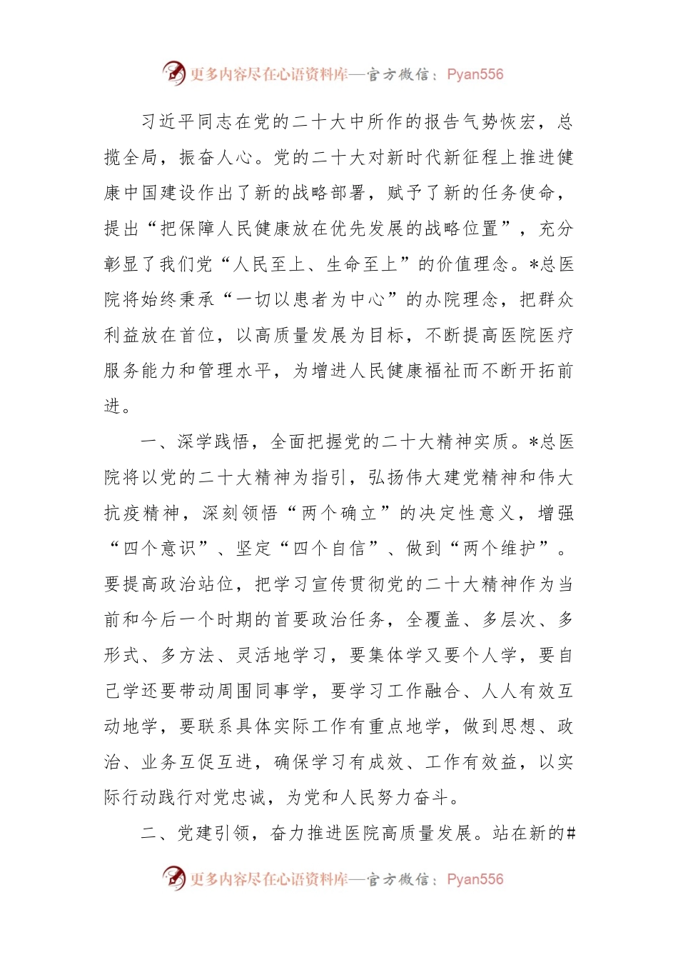 党建引领“医”路前行——医院院长交流发言材料.docx_第1页