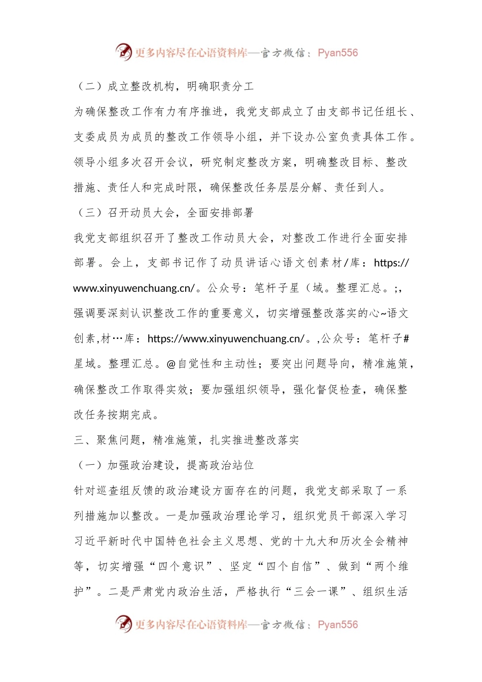 党支部关于县委巡查组反馈意见整改落实情况的通报.docx_第2页