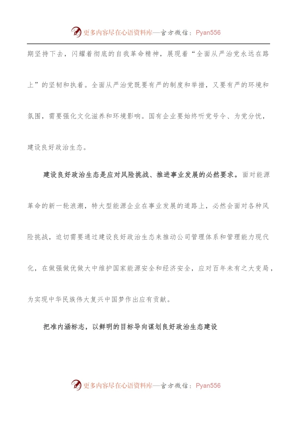 党组书记工作汇报：国有企业如何加强政治生态建设.docx_第2页