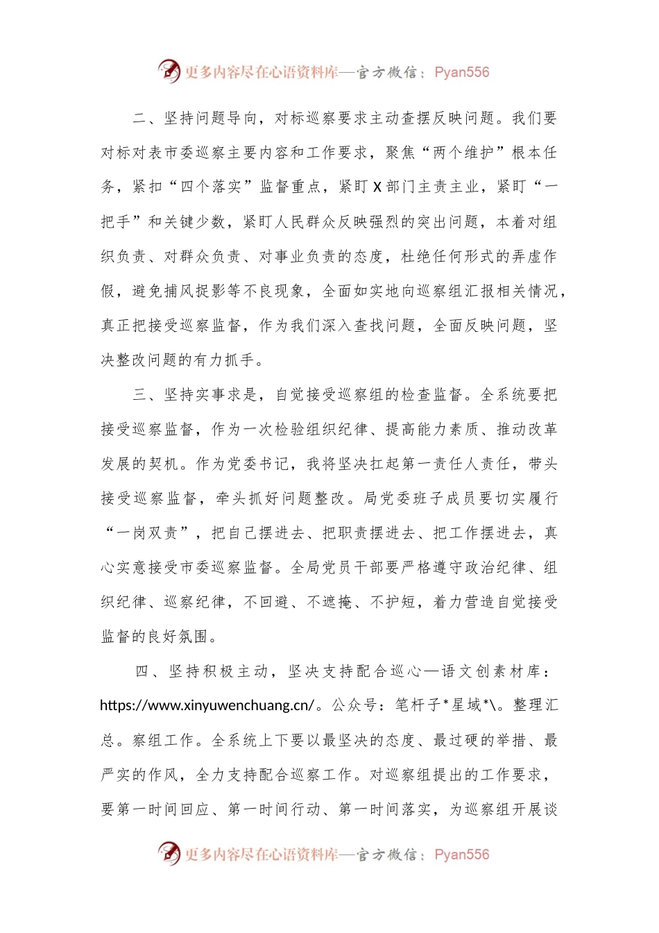 党组书记在巡察工作动员会上的表态发言.docx_第2页