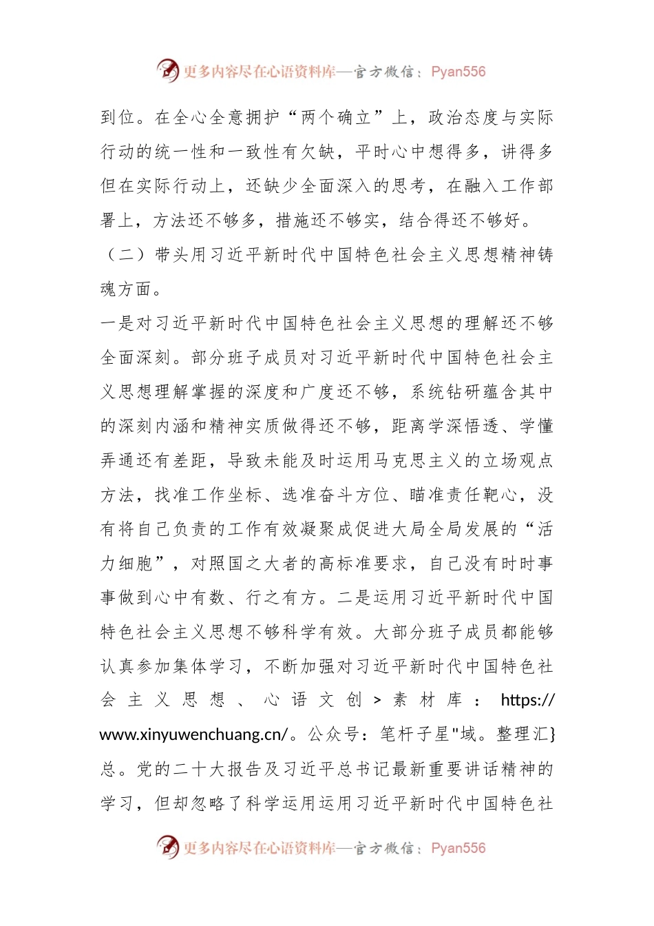 党支部班子专题民主生活会对照检查材料2.docx_第2页
