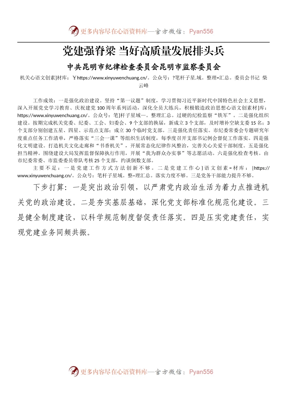 党建强脊梁 当好高质量发展排头兵.docx_第1页