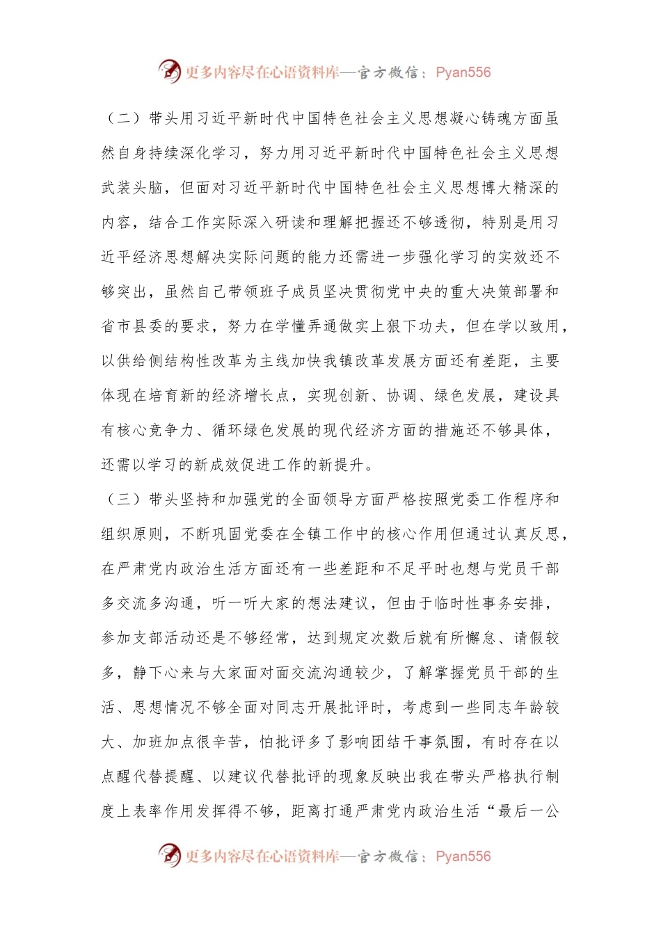 党委书记2022年度民主生活会“八个带头”对照检查材料.docx_第2页
