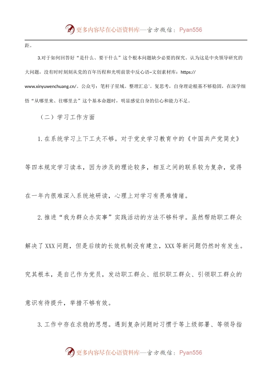 公司领导2021年组织生活会检视剖析材料.docx_第2页