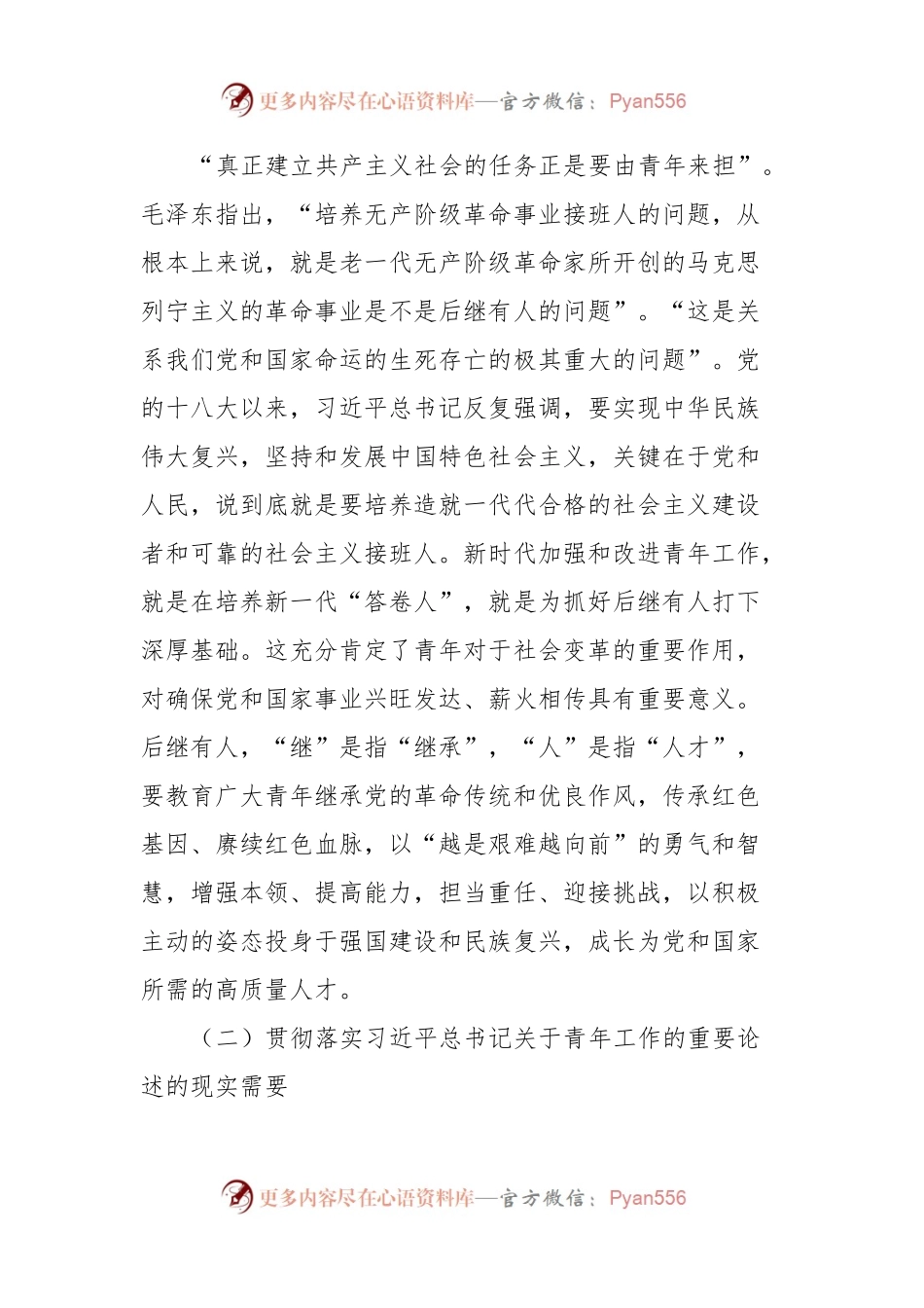 党课：凝心聚力做好新时代青年工作.docx_第2页