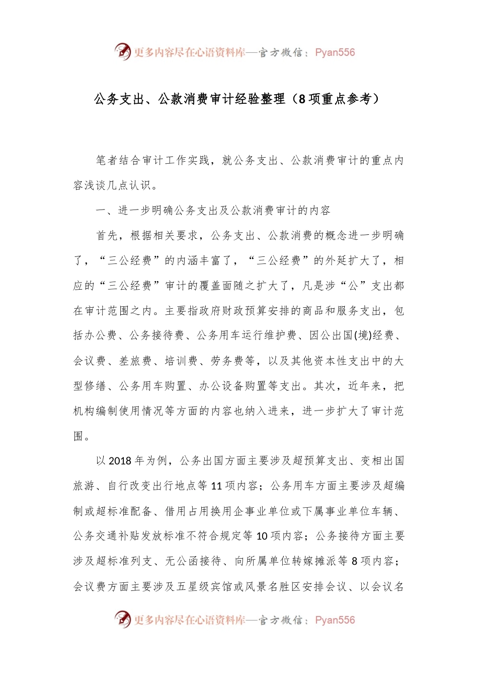 公务支出、公款消费审计经验整理（8项重点参考）.docx_第1页
