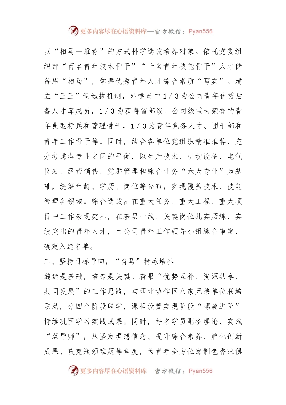公司党委书记在集团“青马工程”推进表彰大会上的发言.docx_第2页