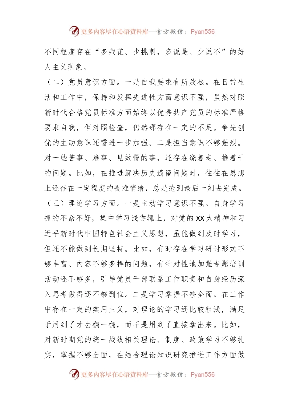 党员个人在202X年度组织生活会个人发言提纲.docx_第2页