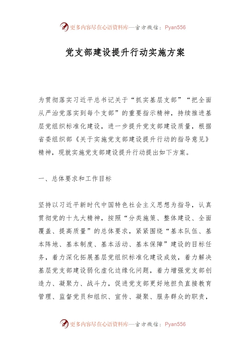 党支部建设提升行动实施方案.docx_第1页