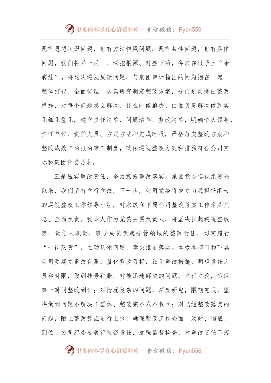 党委书记在集团巡视反馈会议上的表态发言.docx_第2页