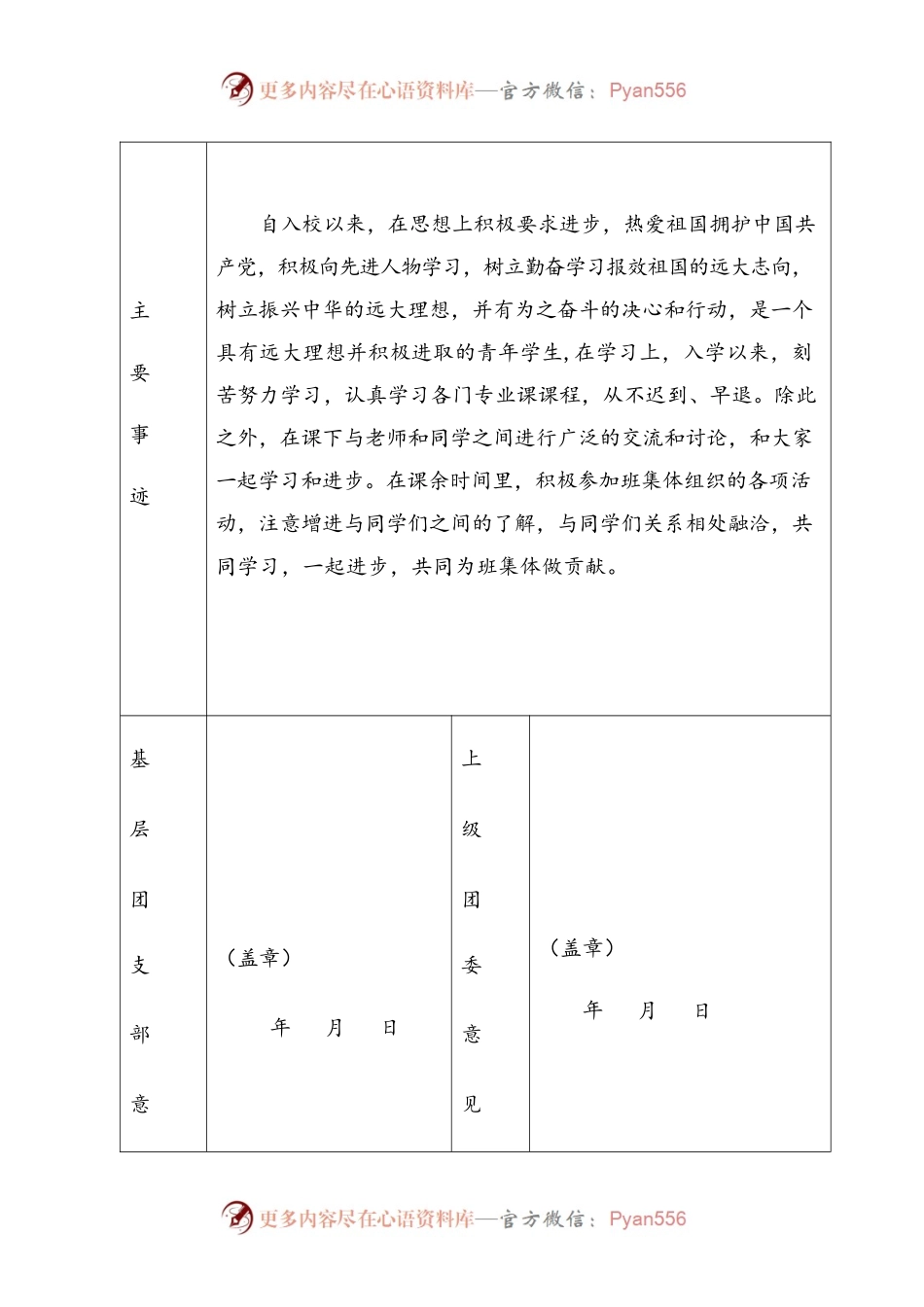 入党积极分子推荐表(共青团、工会或妇联).docx_第2页