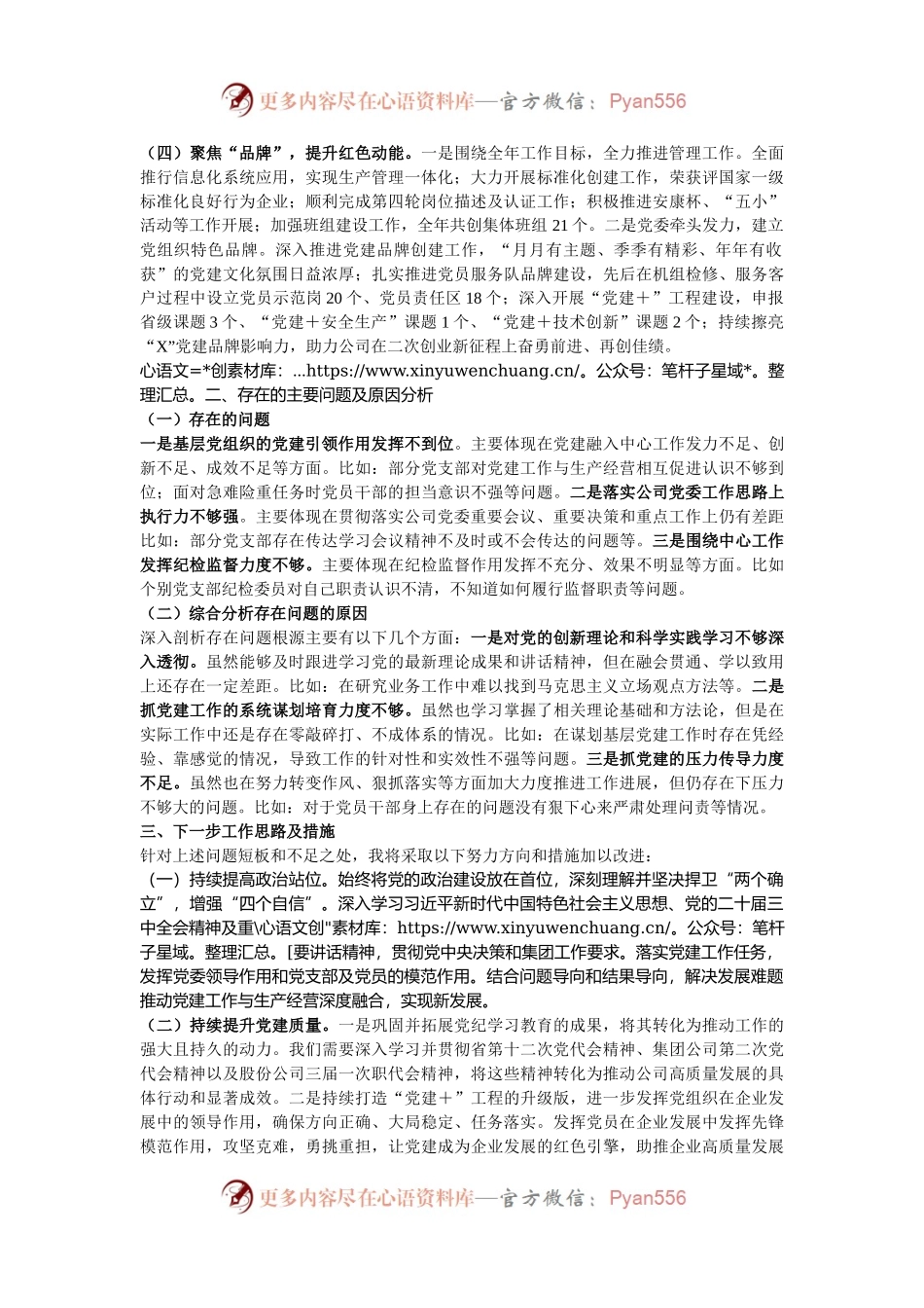 公司党委书记2024年抓基层党建工作述职报告.docx_第2页