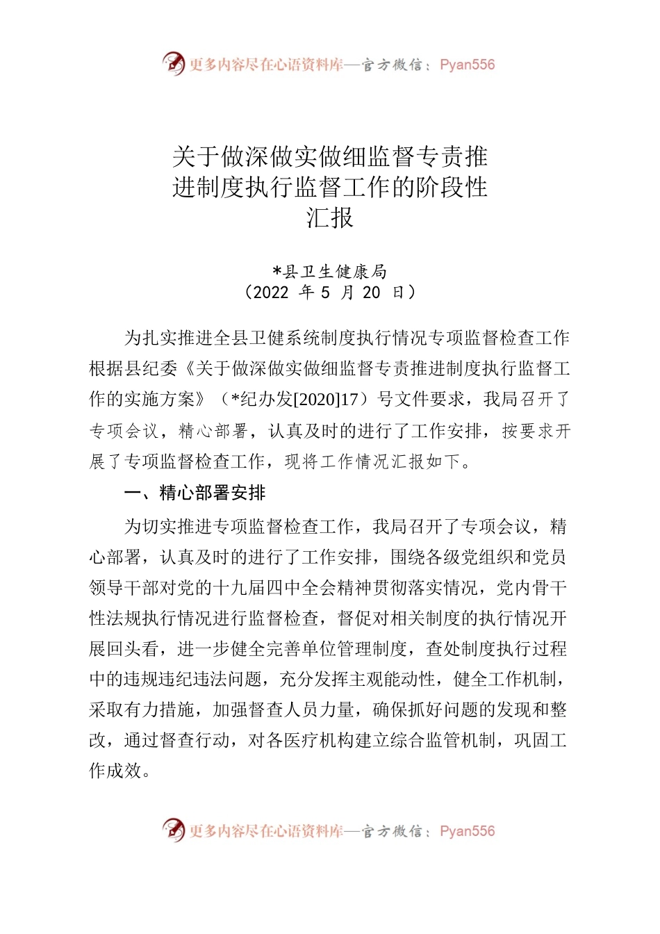 做深做实做细推进制度执行监督工作的自查报告.docx_第1页