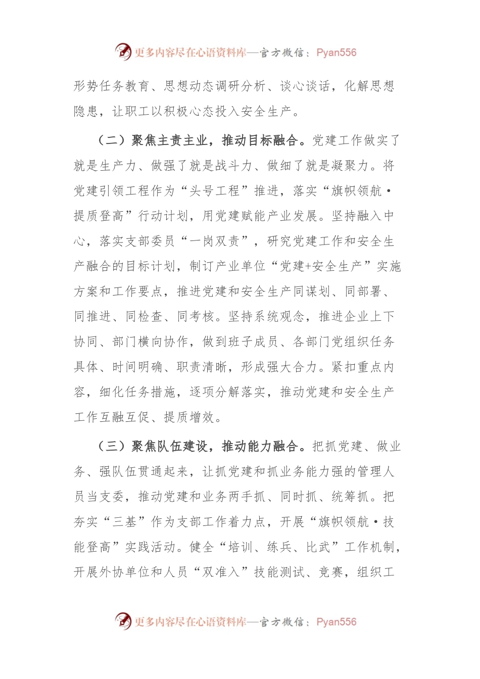 公司党委书记在集团“党建+安全”互促座谈会上的发言.docx_第2页