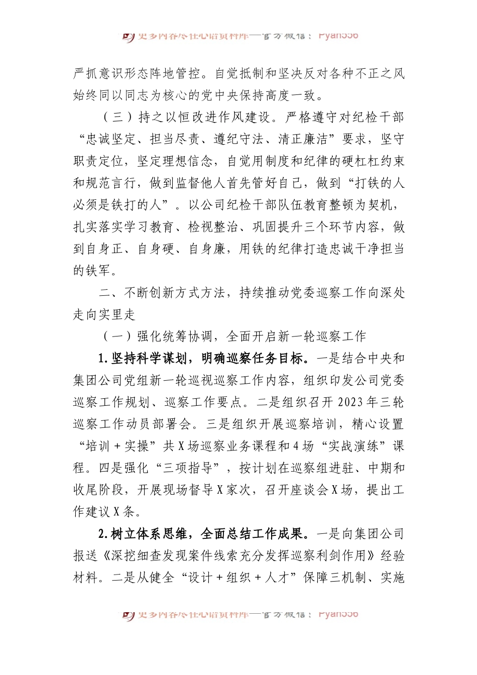 公司巡察办主任2023年述职述廉报告.docx_第2页
