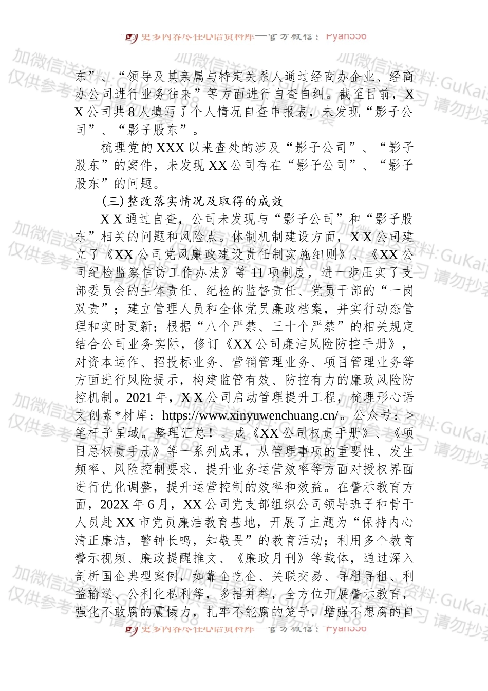 公司党支部关于持续深化化公为私问题专项整治工作情况的总结报告.docx_第2页