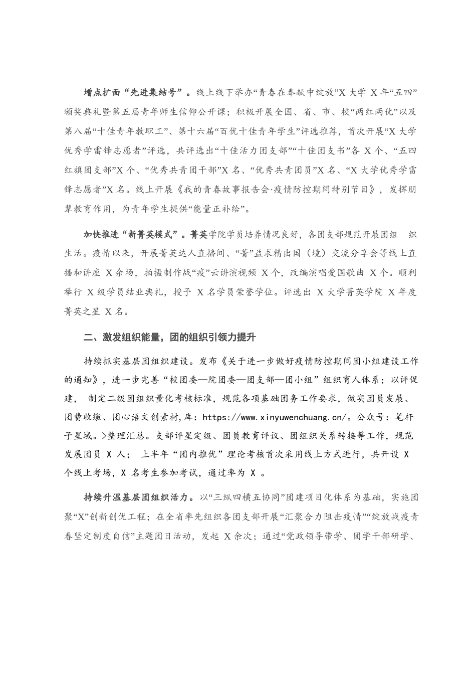 共青团大学委员会2021年上半年工作总结.docx_第2页