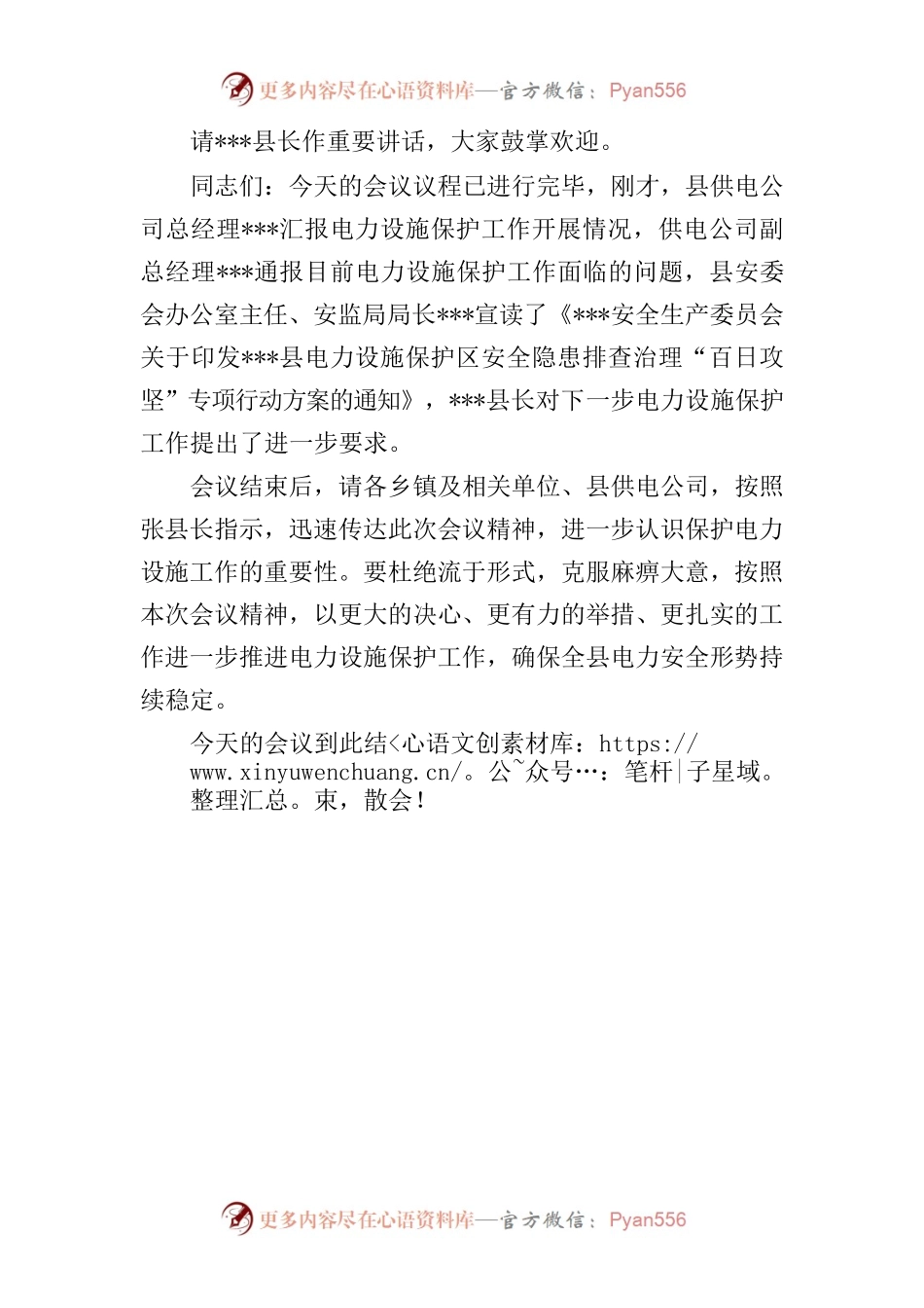 全县电力设施保护工作会议主持词.docx_第2页