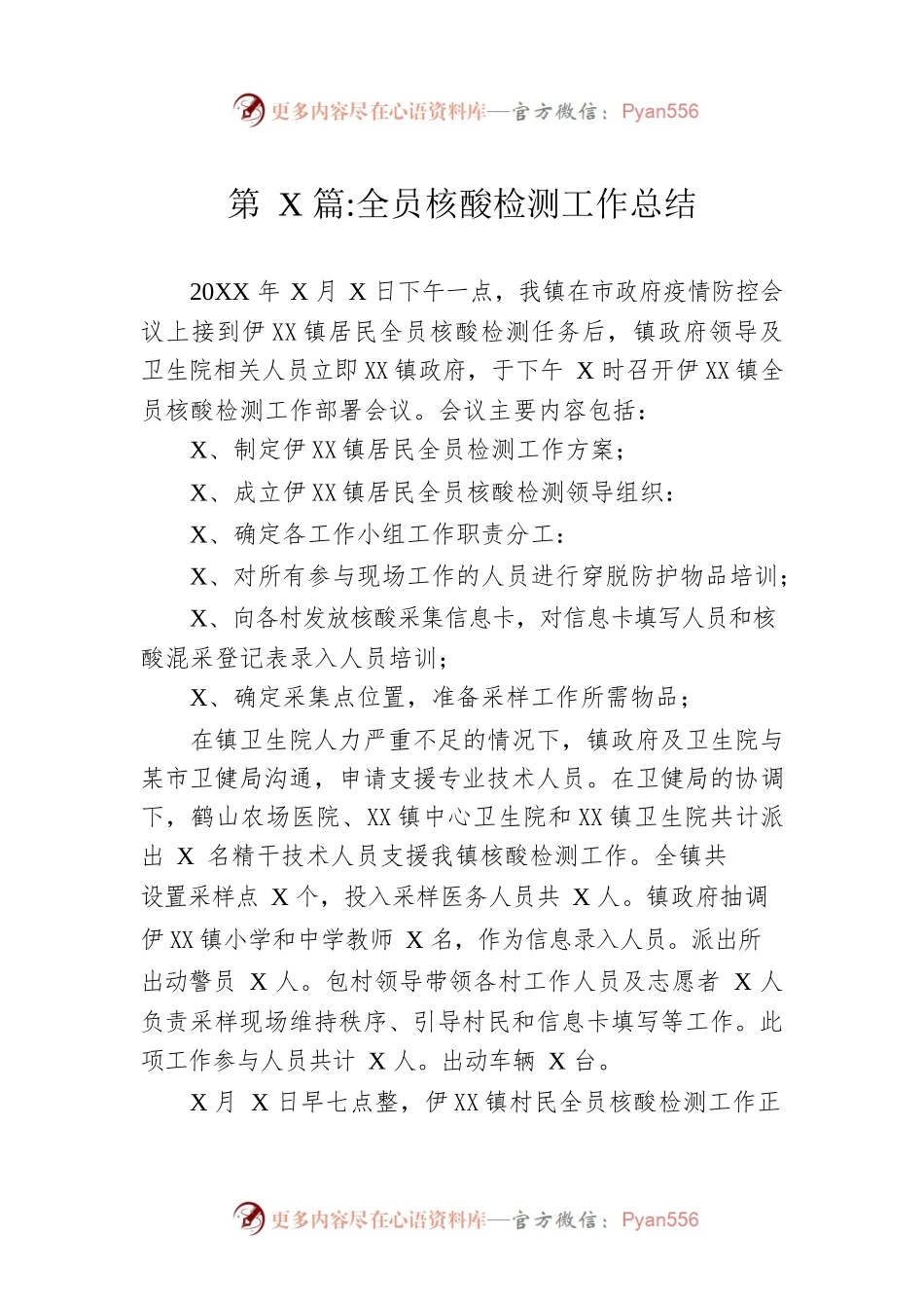 全员核酸检测工作总结（4篇）.docx_第1页