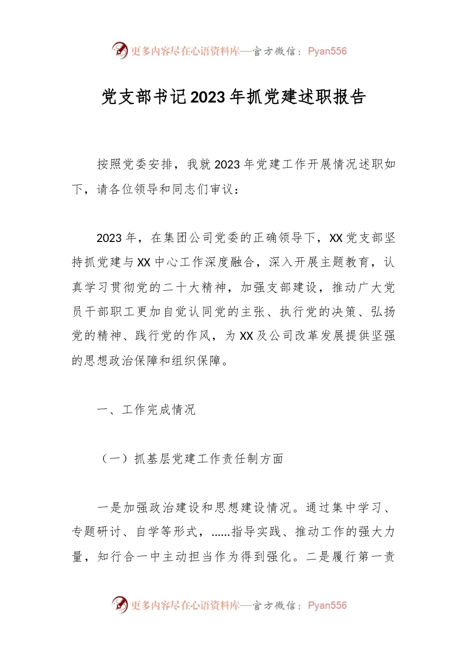 党支部书记2023年抓党建述职报告.docx_第1页