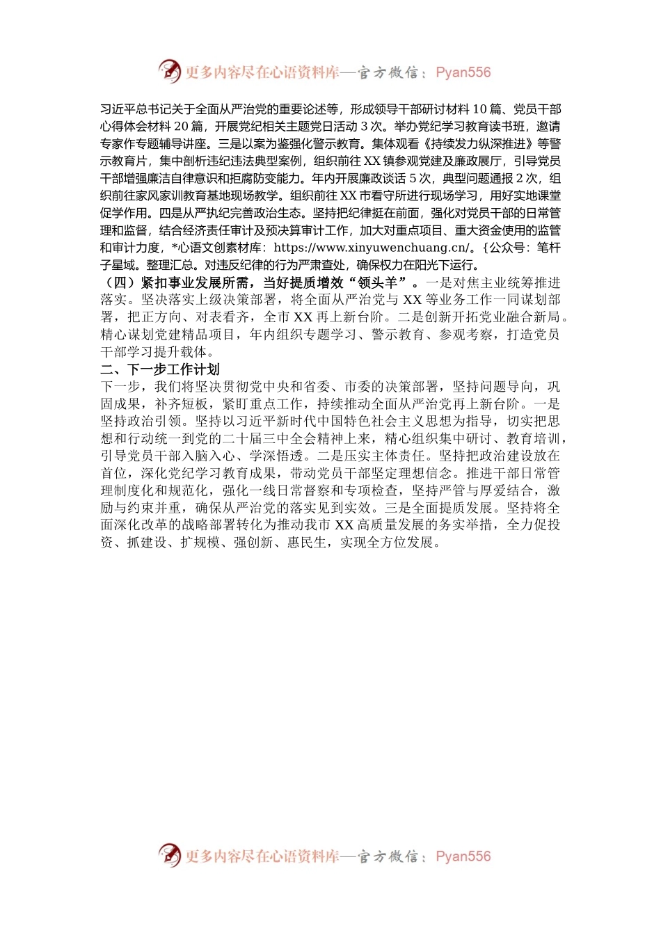 党工委2024年上半年落实全面从严治党主体责任工作情况报告.docx_第2页