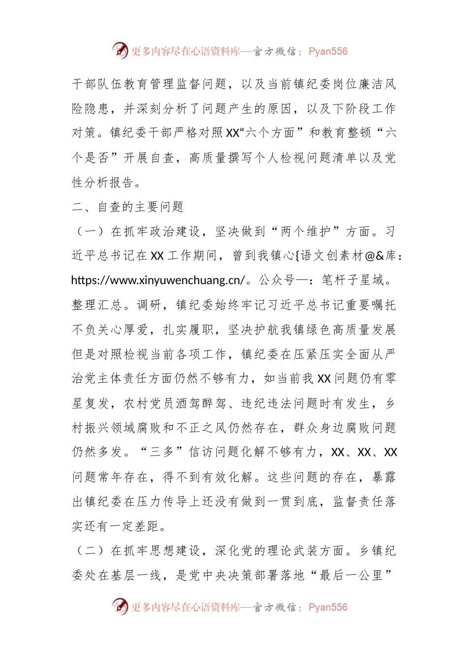 关于2023年乡镇纪委、监察组教育整顿检视整治自查报告.docx_第2页