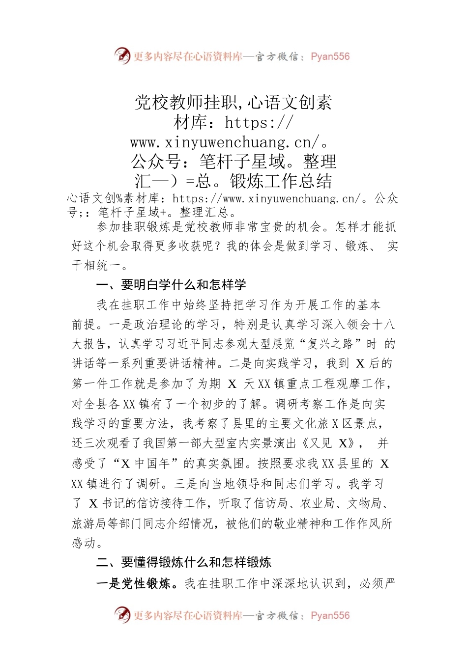 党校教师挂职锻炼工作总结.docx_第1页