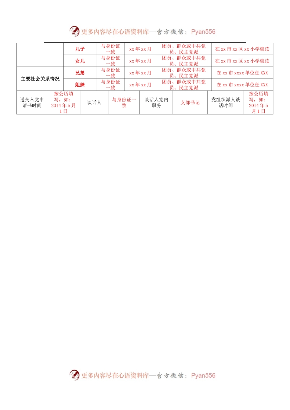 入党材料填写说明【超级详细版】.docx_第2页