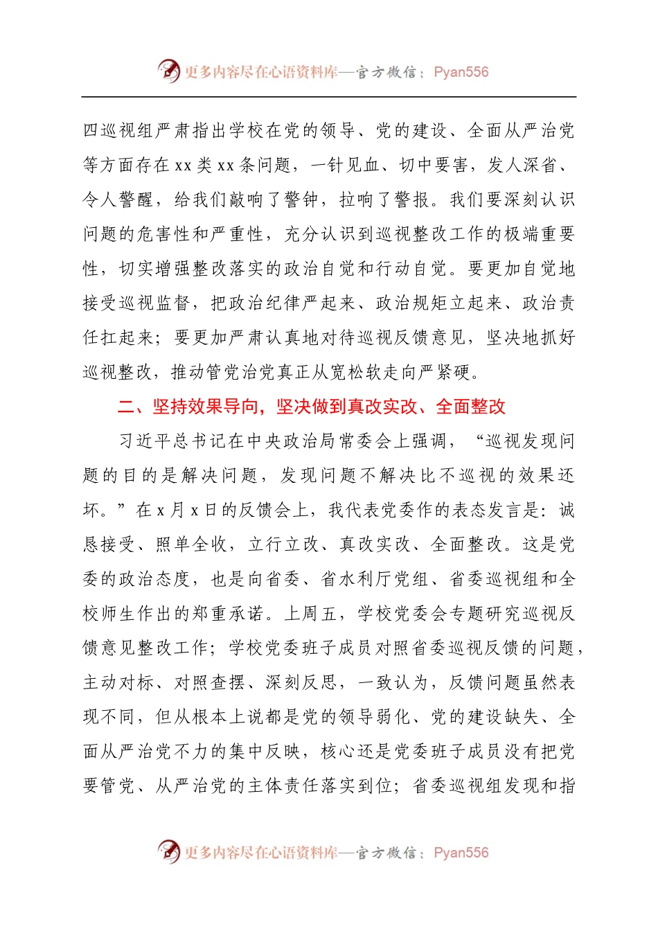 党委书记在机动式巡视整改工作动员会上的讲话..docx_第2页