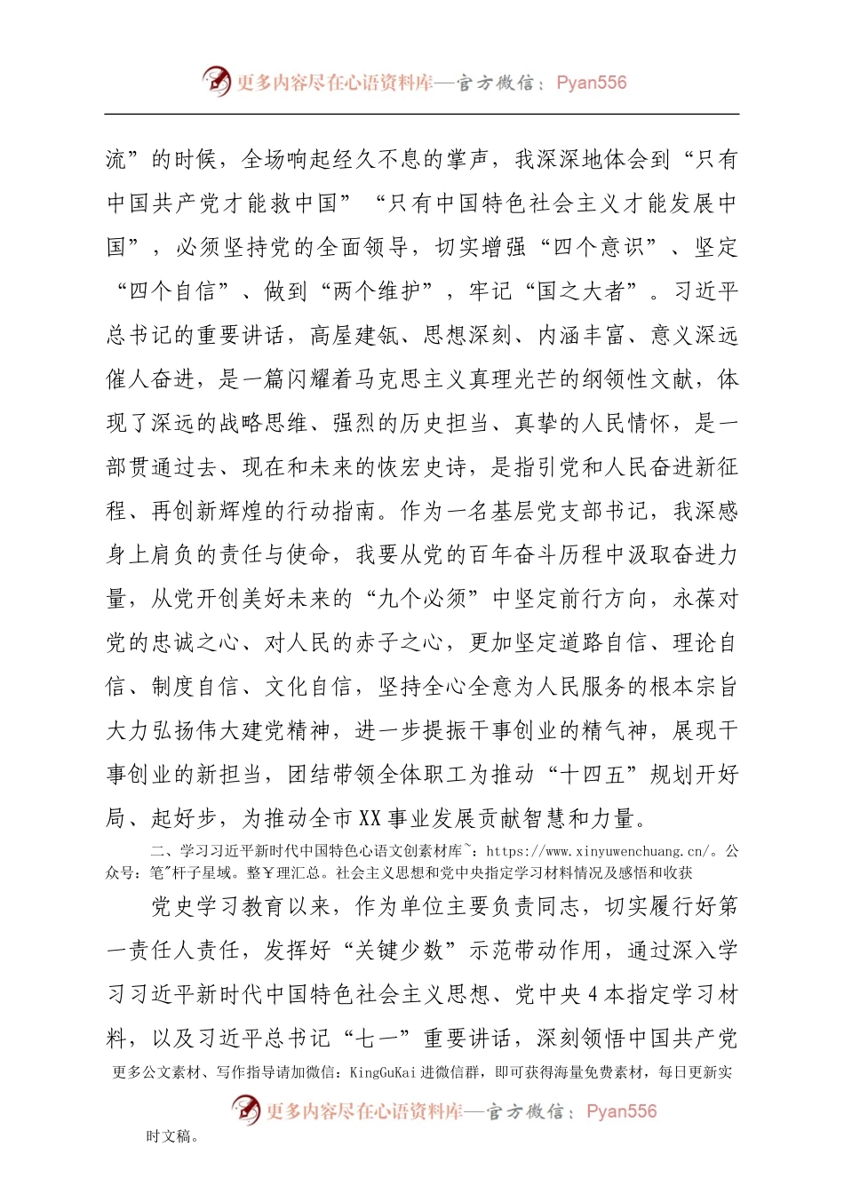 党史专题组织生活会个人对照检查（支部书记）.docx_第2页