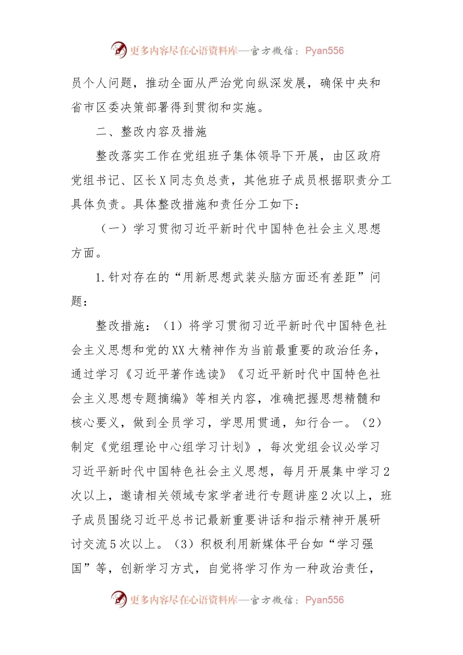 党组2023年度主题教育专题民主生活会检视问题整改方案.docx_第2页