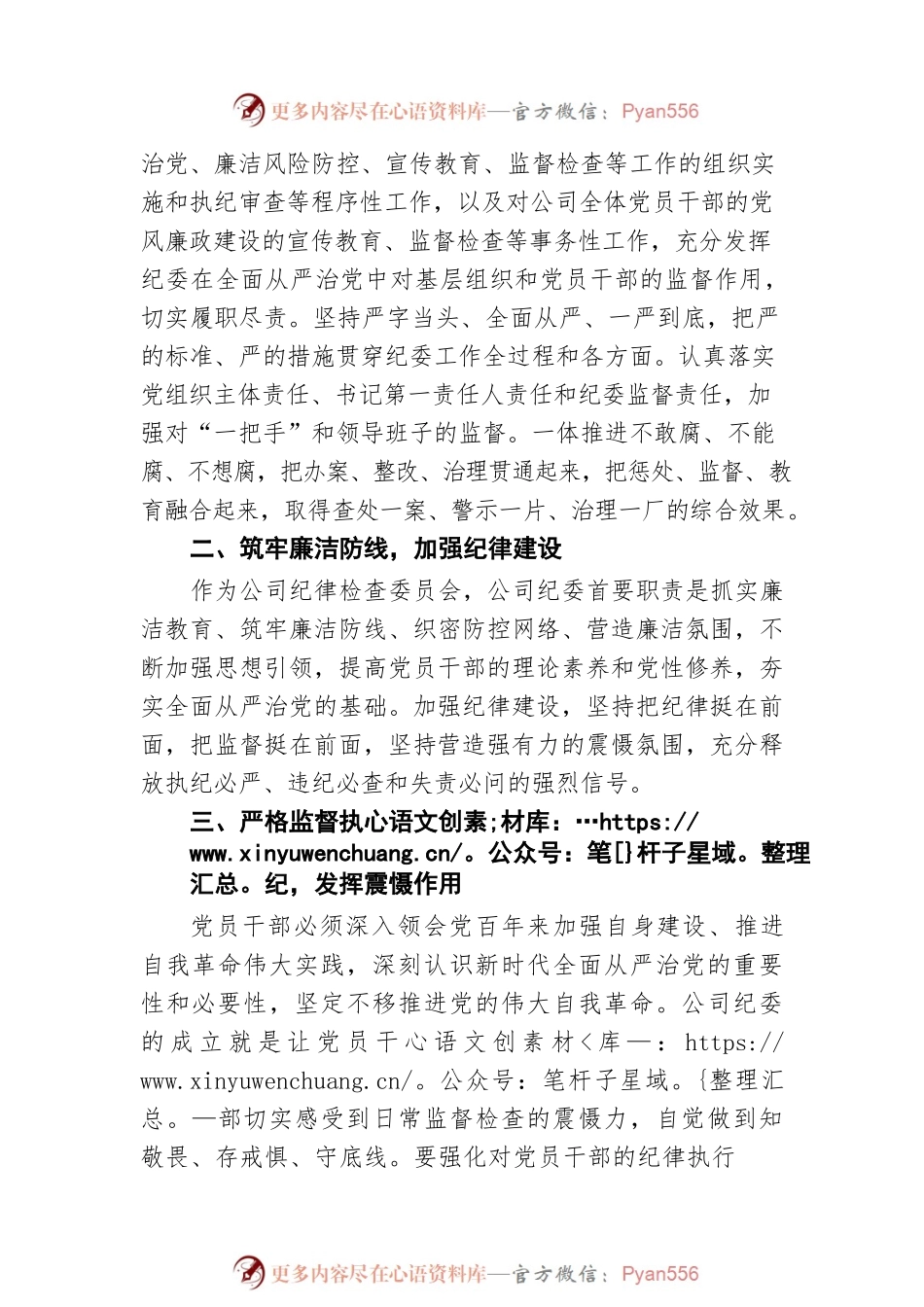 党委书记在公司纪律检查委员会成立大会上的讲话.docx_第2页