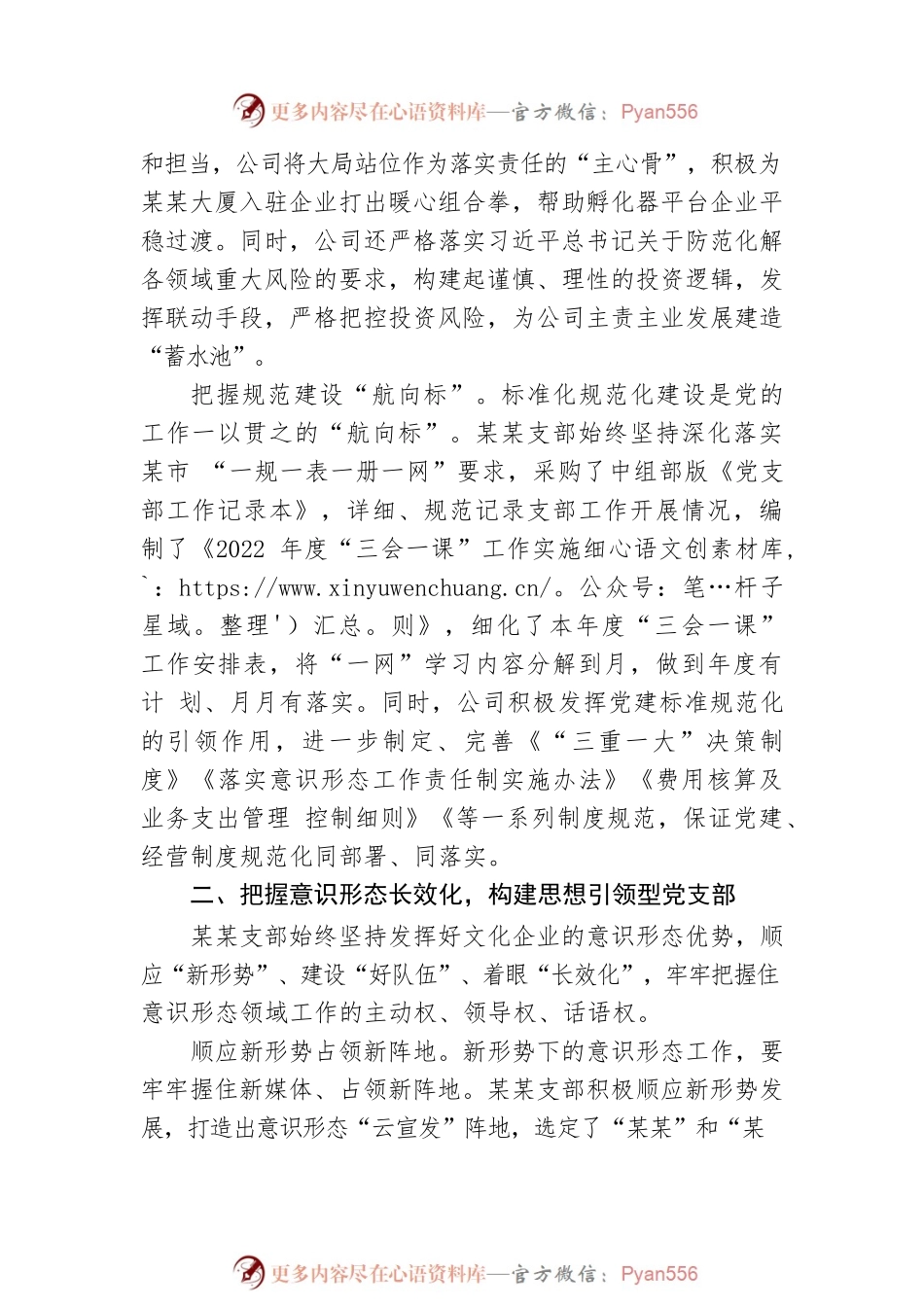 公司党支部2022年党建品牌建设工作总结.docx_第2页