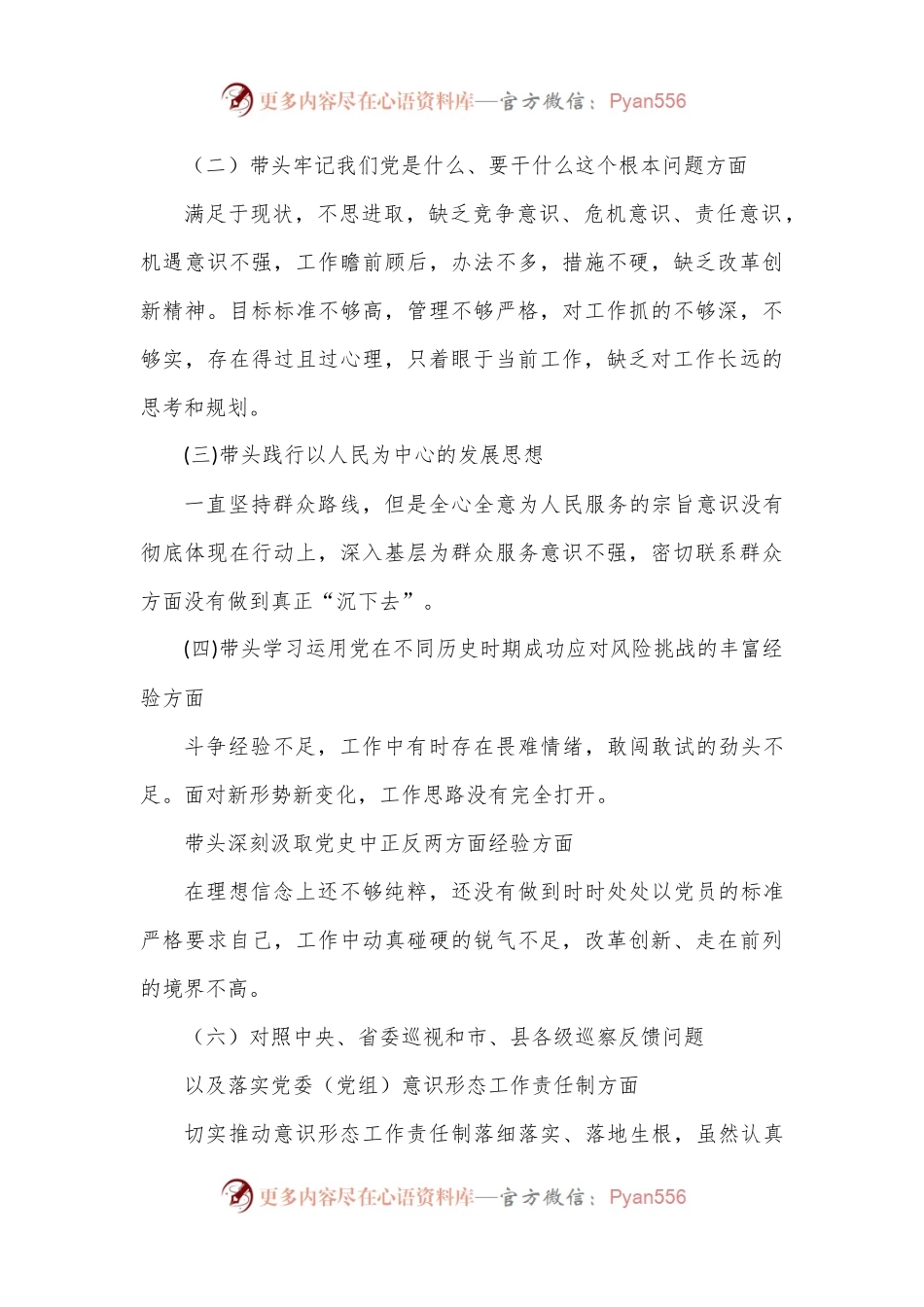 党史学习教育专题民主生活会个人检视问题剖析材料.docx_第2页