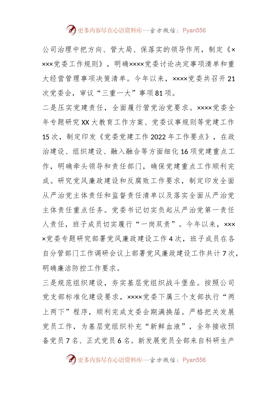 关于XX国企党委书记在本年度述职报告.docx_第2页