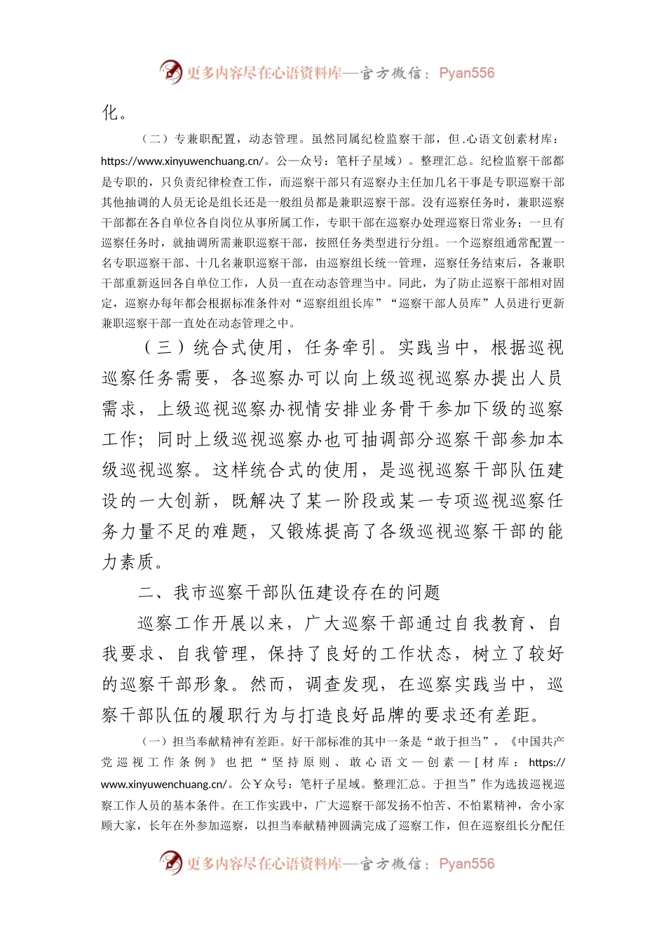 全市巡察干部队伍建设工作调研报告.docx_第2页