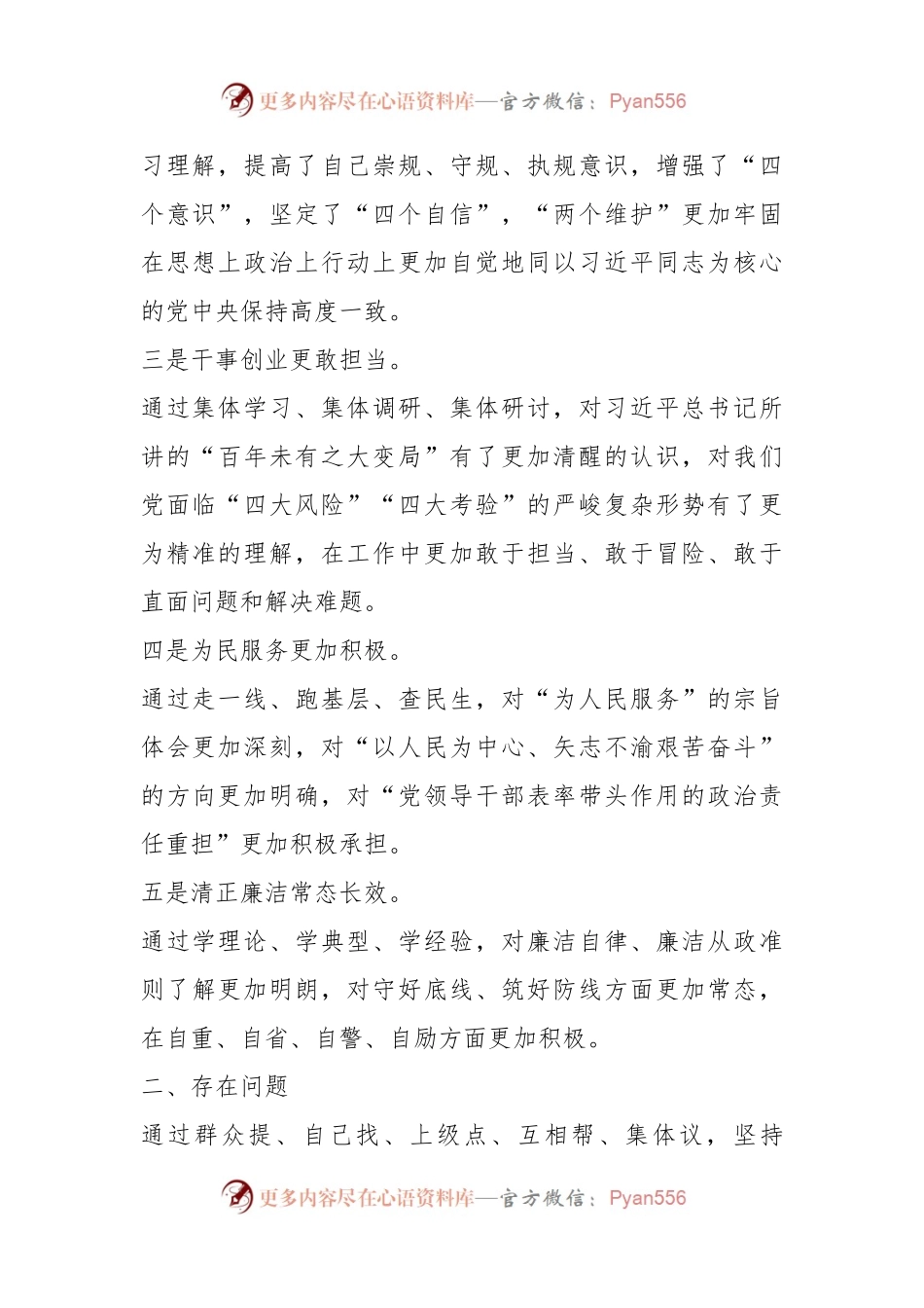 关于2023年主题教育专题民主生活会剖析发言材料.docx_第2页