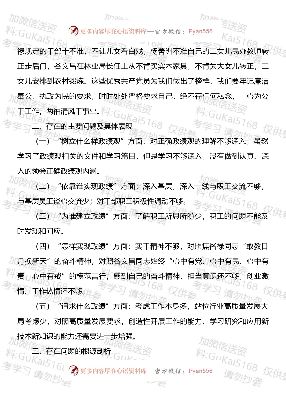 党员干部政绩观专题教育个人检视剖析材料.docx_第2页