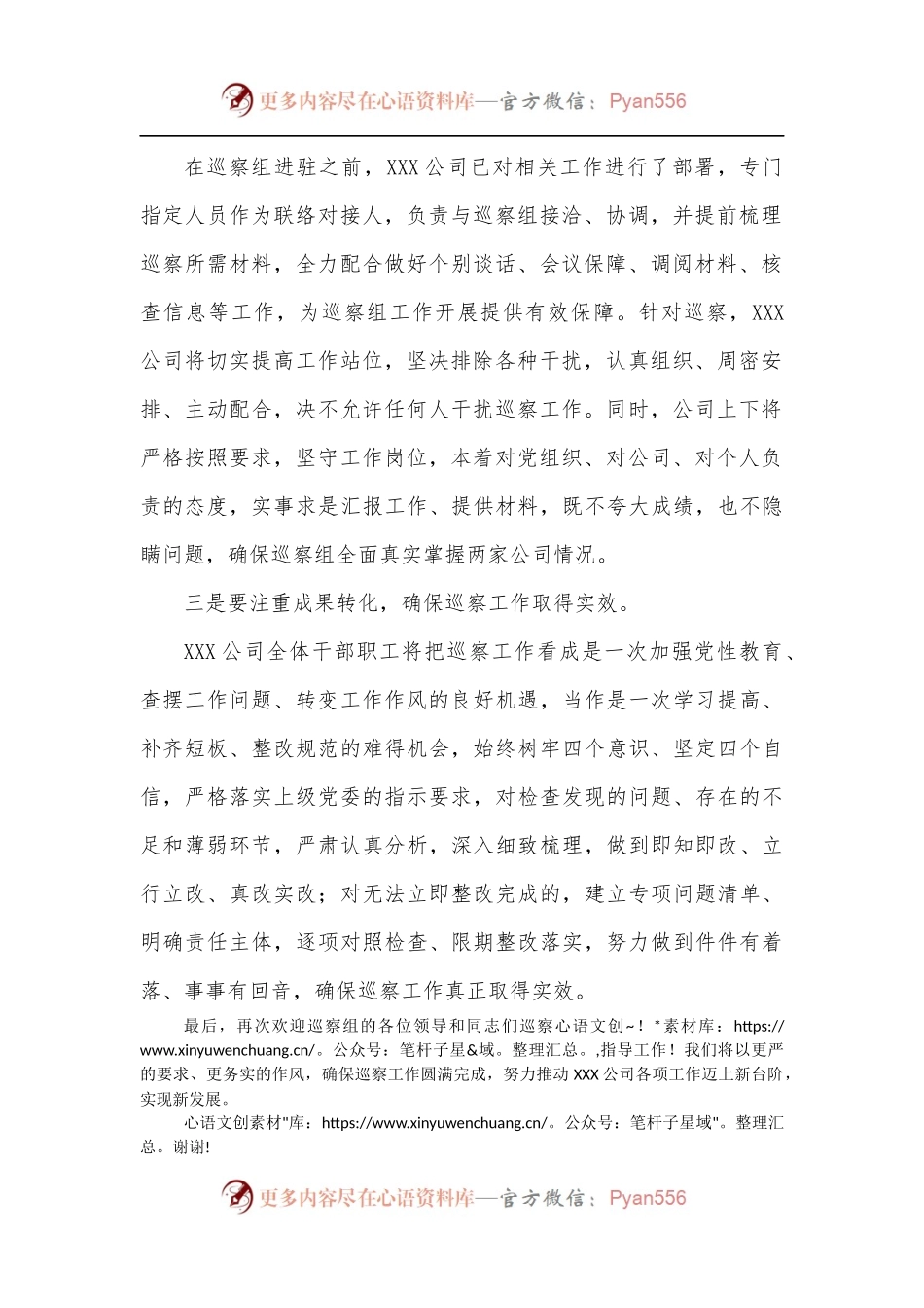 公司党委接受上级党委巡察动员上的表态发言.docx_第2页