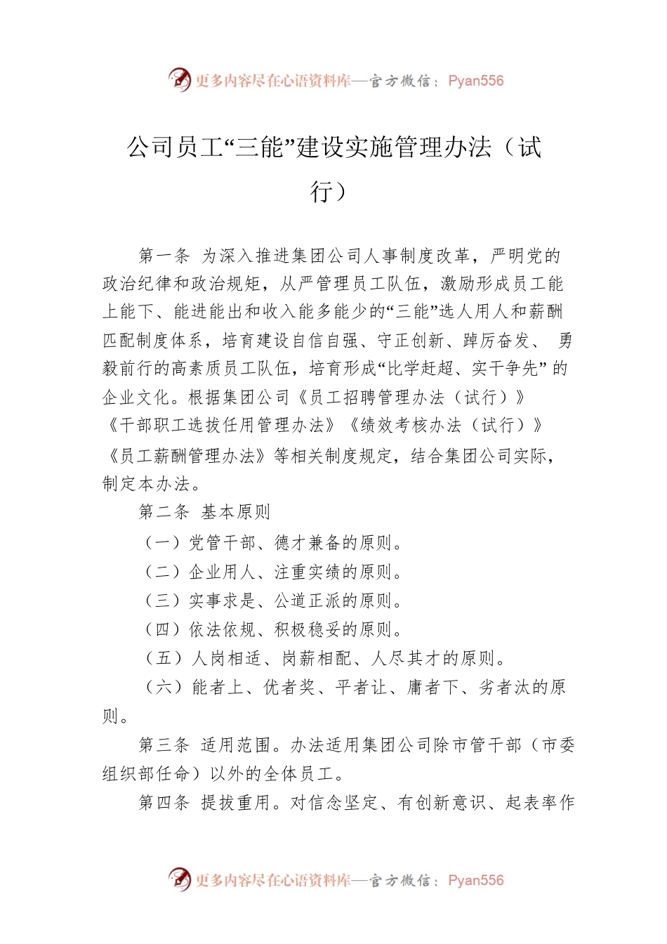 公司员工“三能”建设实施管理办法（试行）.docx_第1页